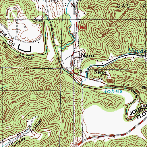 Topographic Map of Hayden Branch, KY