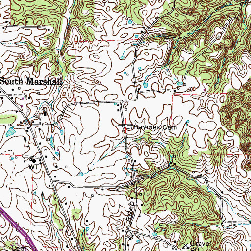 Topographic Map of Haymes Cemetery, KY