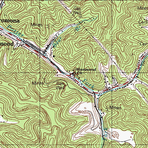 Topographic Map of Haymond School, KY