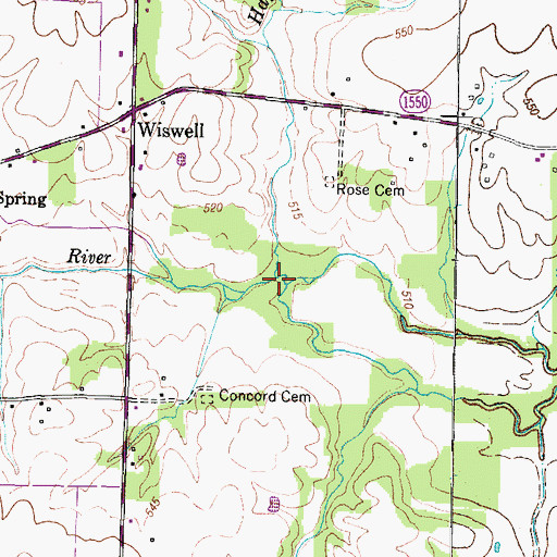 Topographic Map of Haynes Creek, KY