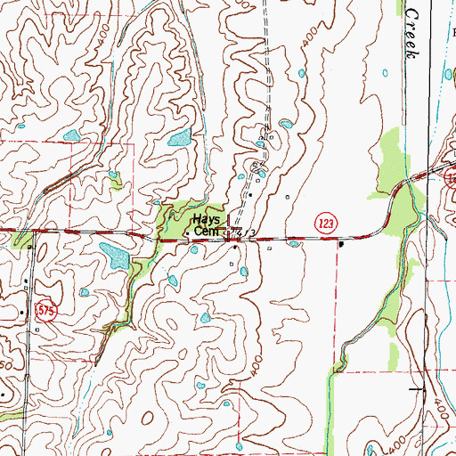 Topographic Map of Hays Cemetery, KY