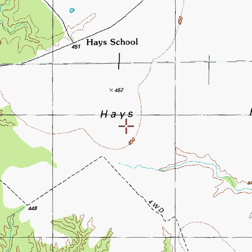 Topographic Map of Hays Flats, KY