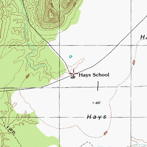 Topographic Map of Hays School, KY