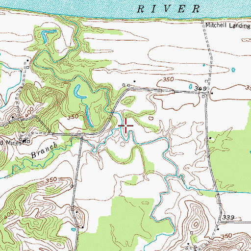 Topographic Map of Hazel Branch, KY