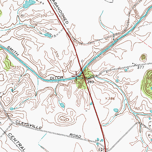 Topographic Map of Hazel Branch, KY