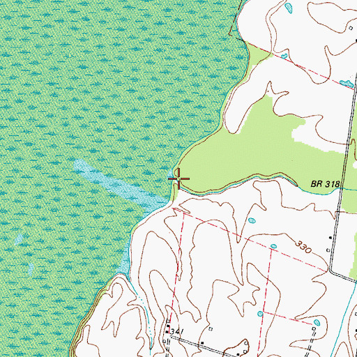 Topographic Map of Hazel Creek, KY