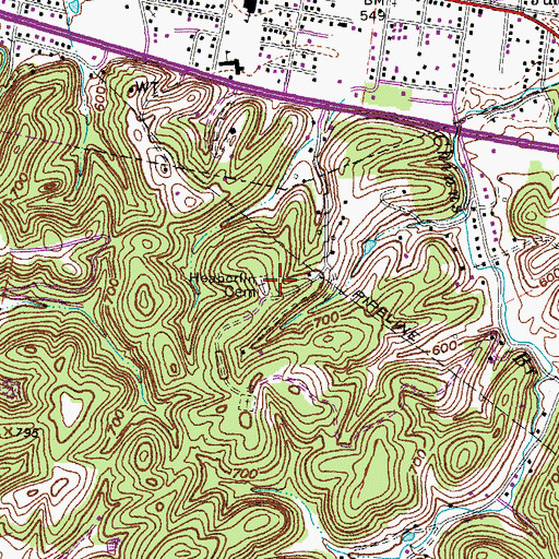 Topographic Map of Heaberlin Cemetery, KY