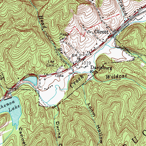 Topographic Map of Head Branch, KY