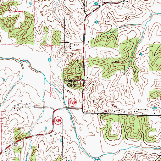 Topographic Map of Heard Cemetery, KY