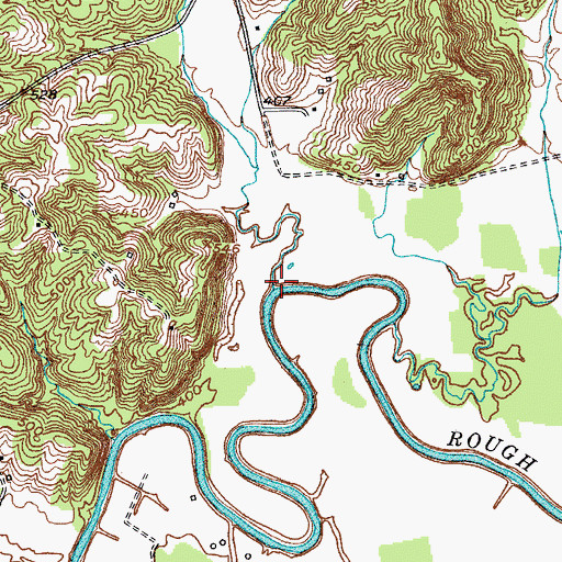 Topographic Map of Hedges Run, KY