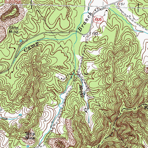 Topographic Map of Heifer Creek, KY
