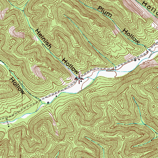 Topographic Map of Heinish Hollow, KY