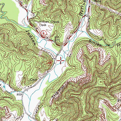 Topographic Map of Helton Branch, KY