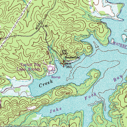 Topographic Map of Hematite Church, KY