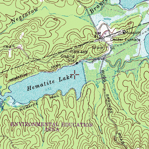 Topographic Map of Hematite Lake, KY