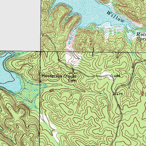 Topographic Map of Henderson Chapel Cemetery, KY