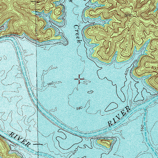 Topographic Map of Hendricks Creek, KY