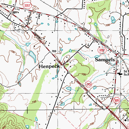 Topographic Map of Henpeck, KY