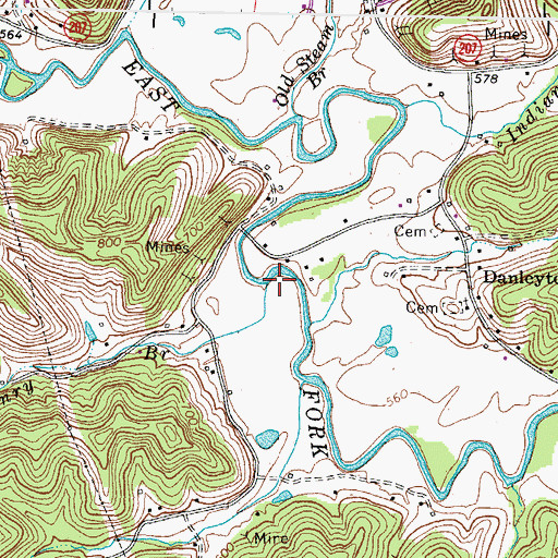 Topographic Map of Henry Branch, KY