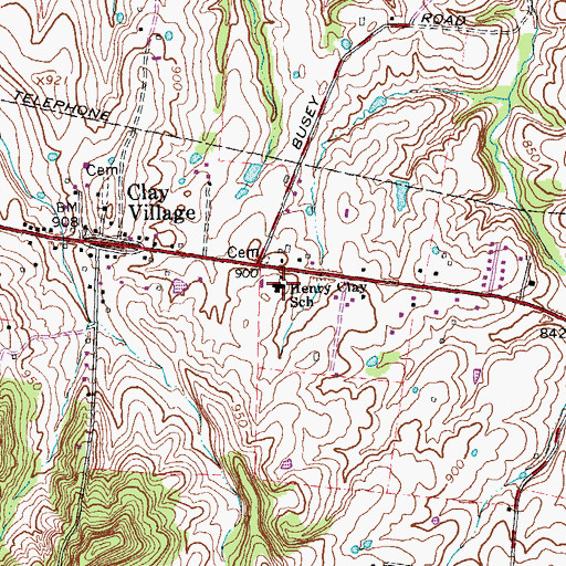 Topographic Map of Heritage Elementary School, KY