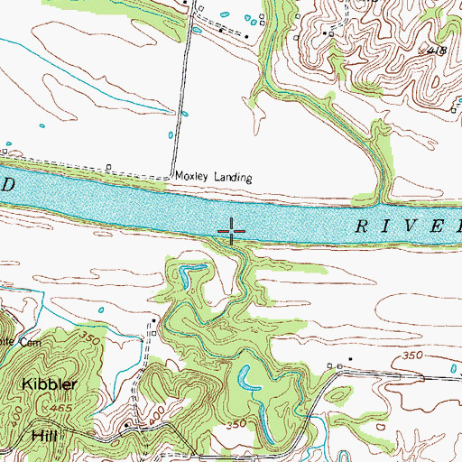 Topographic Map of Hickory Creek, KY