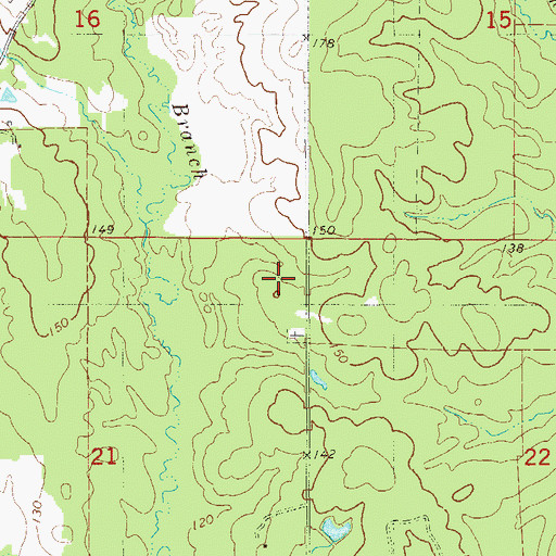 Topographic Map of Gill School, AR
