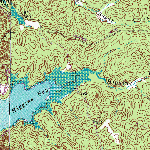 Topographic Map of Higgins Branch, KY
