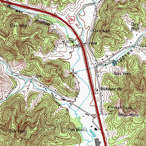 Topographic Map of Higgins Branch, KY