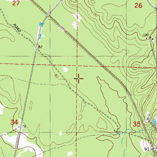 Topographic Map of Gilliam Slough, AR