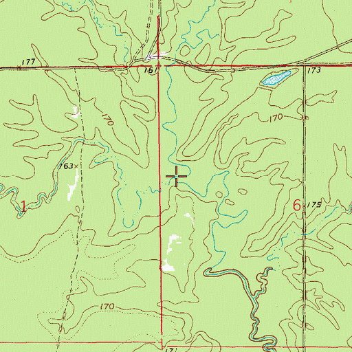 Topographic Map of Gillam Creek, AR