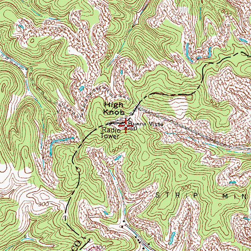 Topographic Map of High Knob, KY