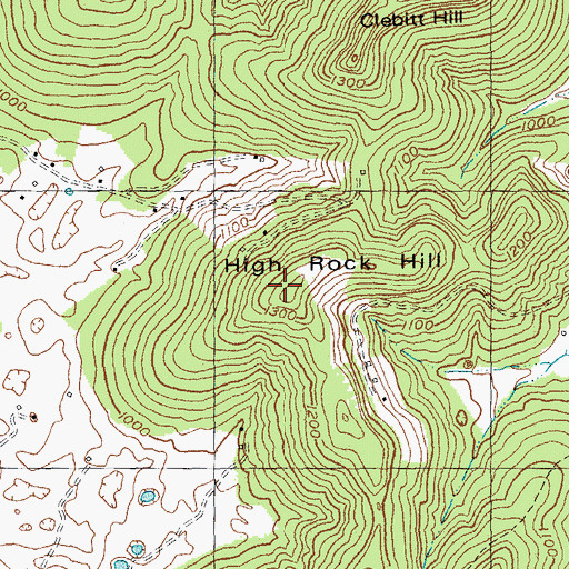 Topographic Map of High Rock Hill, KY