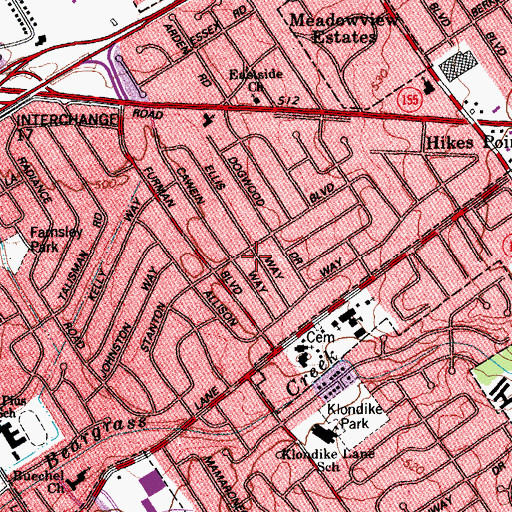 Topographic Map of Highgate Springs, KY