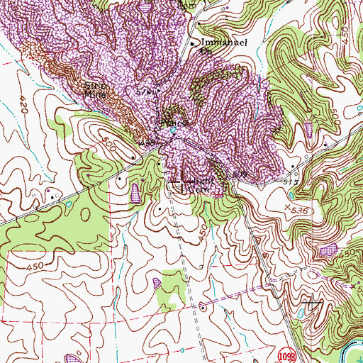 Topographic Map of Hight Cemetery, KY