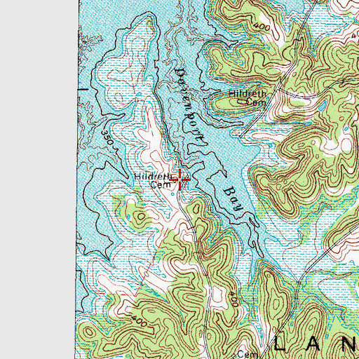 Topographic Map of Hildreth Cemetery, KY