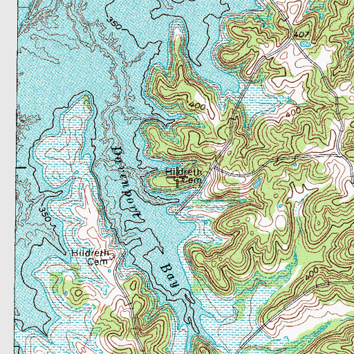 Topographic Map of Hildreth Cemetery, KY