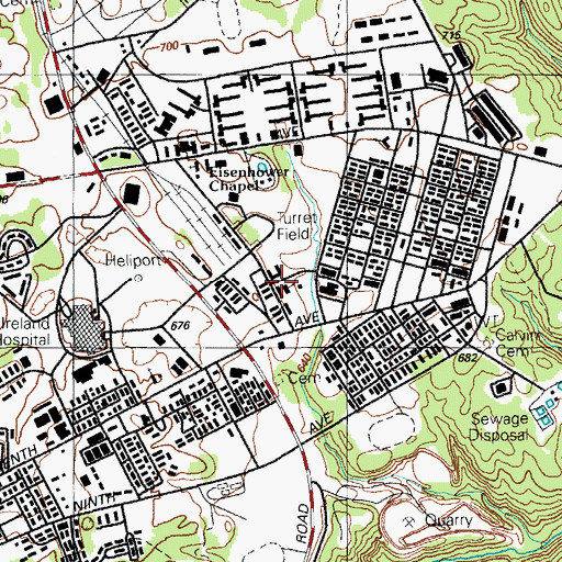 Topographic Map of Hilltop Chapel, KY