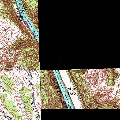 Topographic Map of Hines Creek, KY