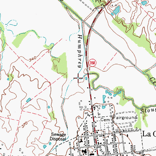 Topographic Map of Hinkle Creek, KY