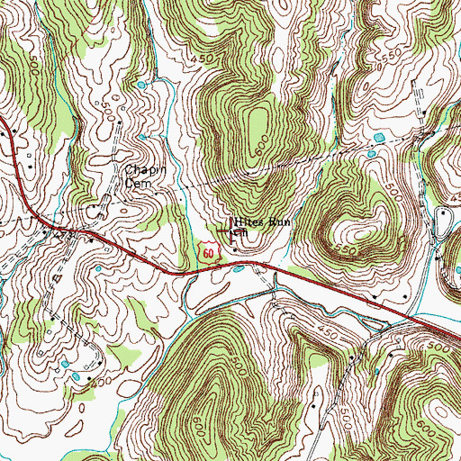 Topographic Map of Hites Run Church, KY