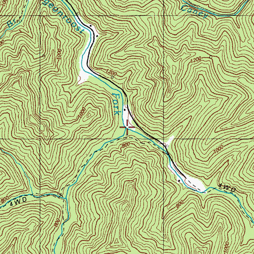 Topographic Map of Hobbs Fork, KY