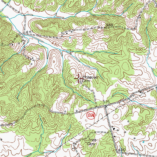 Topographic Map of Hobgood Cemetery, KY