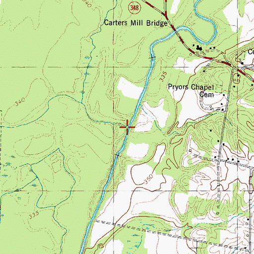 Topographic Map of Hodge Creek, KY