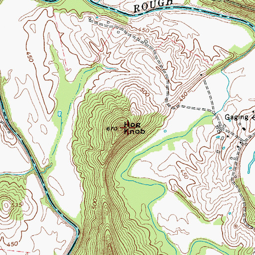 Topographic Map of Hog Knob, KY