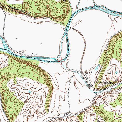 Topographic Map of Hog Run, KY