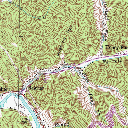 Topographic Map of Hogston Hollow, KY