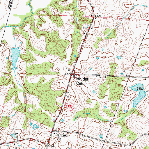 Topographic Map of Holder Cemetery, KY