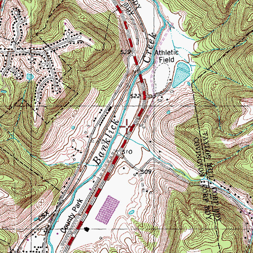 Topographic Map of Holds Branch, KY