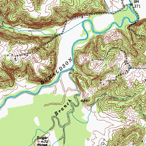Topographic Map of Holeman Branch, KY