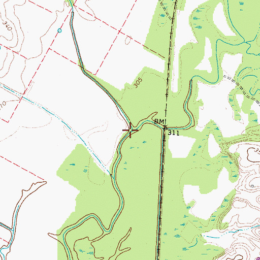 Topographic Map of Hollingsworth Creek, KY